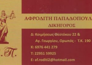 Δικηγορικό γραφείο Νέα Παλάτια, δικηγόρος Νέα Παλάτια, ποινικές υποθέσεις Νέα Παλάτια, εμπορικές υποθέσεις Νέα Παλάτια, διαζύγια Νέα Παλάτια, κόκκινα δάνεια Νέα Παλάτια, Παπαδοπούλου 