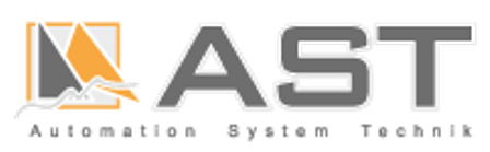 AST logo featuring gray letters and an orange mountain motif with the subtitle 'Automation System Toolkit'